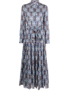 La Doublej Bellini Printed Midi Shirtdress In Amalfi