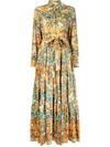 La Doublej Bellini Tree Of Life Print Shirtdress In Tree Of Life Arancio