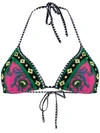 La Doublej Cartwheel-print Triangle Bikini Top In Cartwheel_fuxia