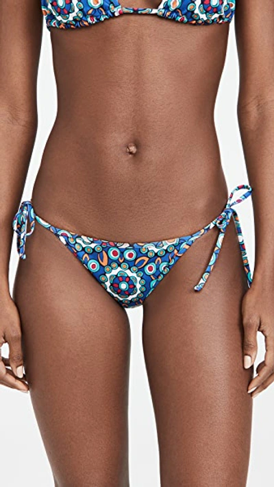 La Doublej Bikini Briefs With Laces In Kaleidoscope_bluette