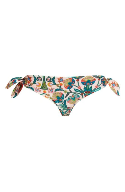 La Doublej Edition 24 Bow Print Reversible Bikini Briefs In Tree Of Life Bianco