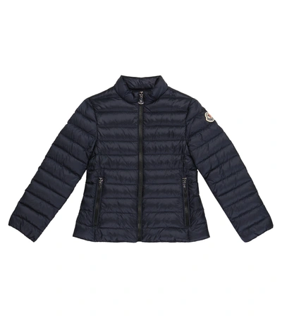 Moncler Kids Kaukura Navy Quilted Shell Jacket (8-10 Years) In Black