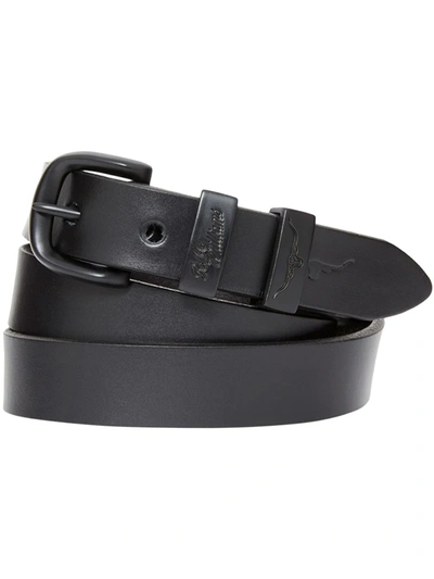 R.m.williams Drover Buckled Leather Belt In Black