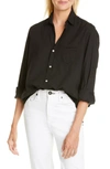 Frank & Eileen Eileen Cotton Poplin Shirt In Black