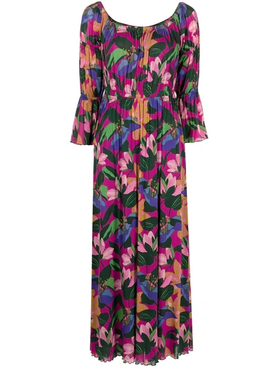 Diane Von Furstenberg Cheryl Floral-print Dress In Fuchsia