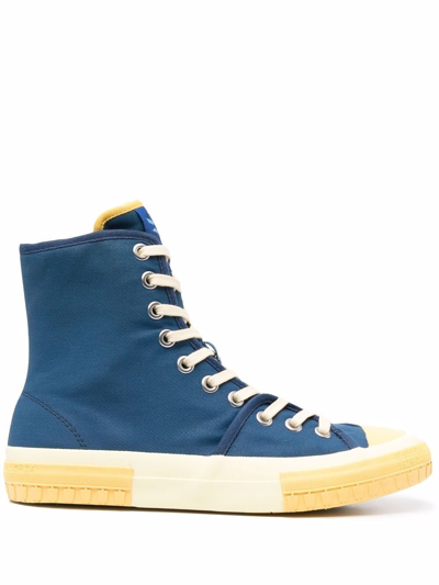 Camperlab Tws High-top Sneakers In Blue,yellow