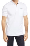 Bugatchi Pima Cotton Short Sleeve Polo Shirt In White