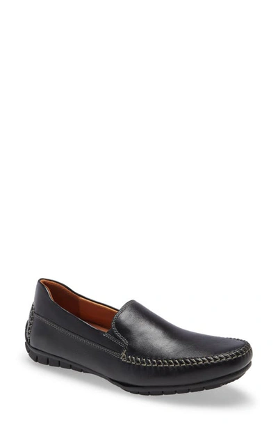 Johnston & Murphy Cort Whipstitch Driving Loafer In Black