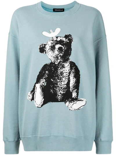 Undercover Toy Teddy Bear Graphic Cotton Sweatshirt In Blue