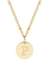 Brook & York Madeline Initial Pendant Necklace In Gold P