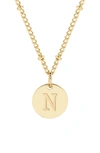 Brook & York Madeline Initial Pendant Necklace In Gold N