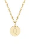 Brook & York Madeline Initial Pendant Necklace In Gold Q
