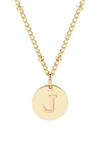 Brook & York Madeline Initial Pendant Necklace In Gold J