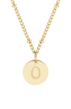 Brook & York Madeline Initial Pendant Necklace In Gold O