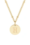 Brook & York Madeline Initial Pendant Necklace In Gold H