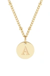 Brook & York Madeline Initial Pendant Necklace In Gold A