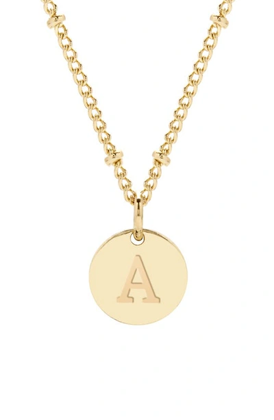 Brook & York Madeline Initial Pendant Necklace In Gold A