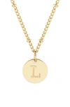 Brook & York Madeline Initial Pendant Necklace In Gold L