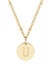 Brook & York Madeline Initial Pendant Necklace In Gold U