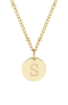 Brook & York Madeline Initial Pendant Necklace In Gold S