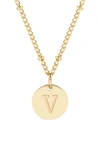 Brook & York Madeline Initial Pendant Necklace In Gold V
