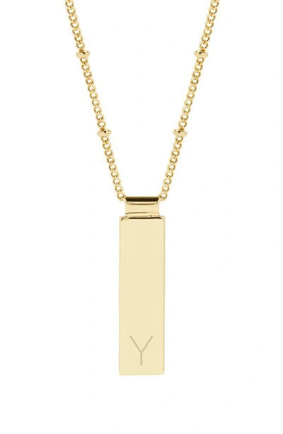 Brook & York Maisie Initial Pendant Necklace In Gold Y