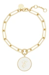 Brook & York Callie Initial Enamel Pendant Bracelet In Gold E