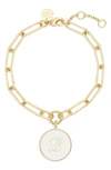 Brook & York Callie Initial Enamel Pendant Bracelet In Gold Q