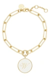 Brook & York Callie Initial Enamel Pendant Bracelet In Gold W