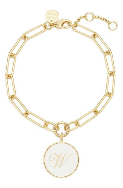 Brook & York Callie Initial Enamel Pendant Bracelet In Gold W