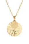 Brook & York Celeste Initial Charm Pendant Necklace In Gold T