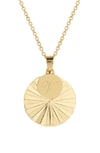 Brook & York Celeste Initial Charm Pendant Necklace In Gold V