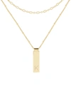 Brook & York Maisie Set Of 2 Initial Layering Necklaces In Gold K