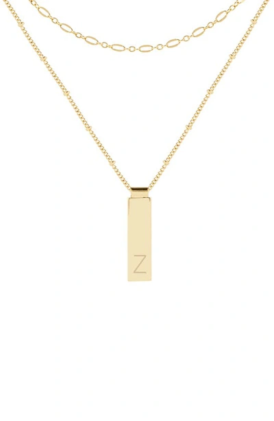 Brook & York Maisie Set Of 2 Initial Layering Necklaces In Gold Z