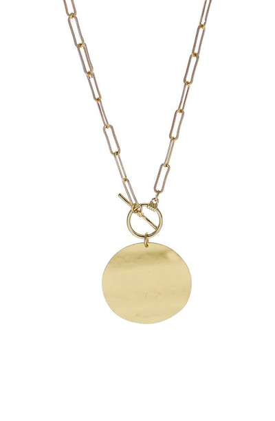 Panacea Coin Pendant Necklace In Gold