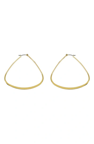 Panacea Teardrop Hoop Earrings In Gold