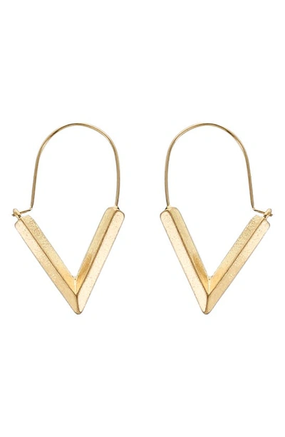 Panacea V-hoop Threader Earrings In Gold