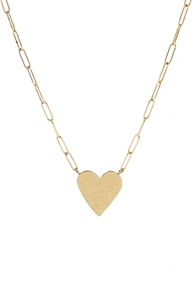 Panacea Heart Pendant Necklace In Gold