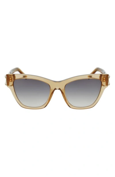 Ferragamo Grey Cat Eye Ladies Sunglasses Sf1010s 261 53