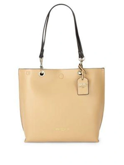 Karl Lagerfeld Bell Reversible Faux Leather Tote In Nude Black