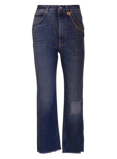 Givenchy Mid-rise Cropped Jeans In Blu