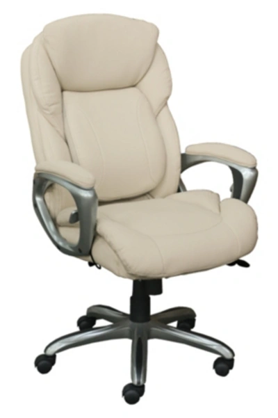 Serta Works My Fit Executive Office Chair In White