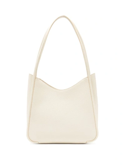 The Row Symmetric Grained-leather Tote Bag In Ivory