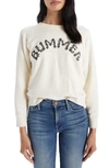 Mother 'the Square' Destroyed Graphic Pullover Sweatshirt In Bummer