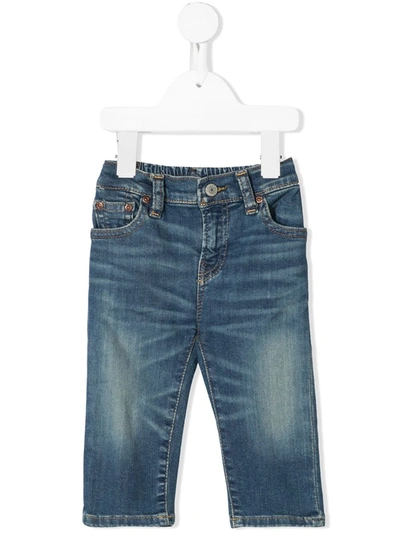 Ralph Lauren Babies' Faded-effect Jeans In Blue