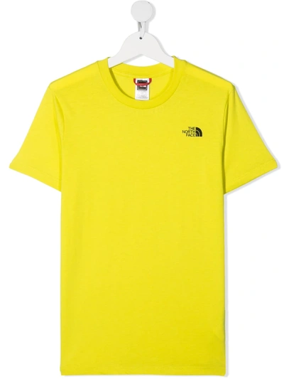 The North Face Teen Logo-print Cotton T-shirt In Sulphur Spring Green