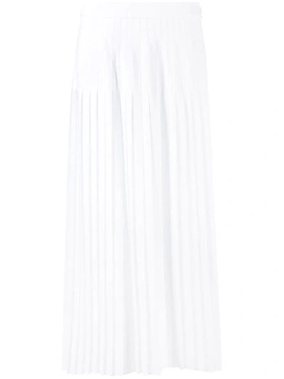 Lauren Ralph Lauren Pleated Crepe Maxi Skirt In White
