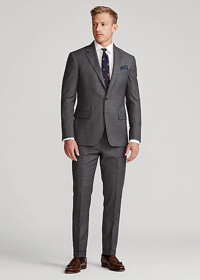 Polo Ralph Lauren Polo Wool Sharkskin Suit In Medium Grey Multi