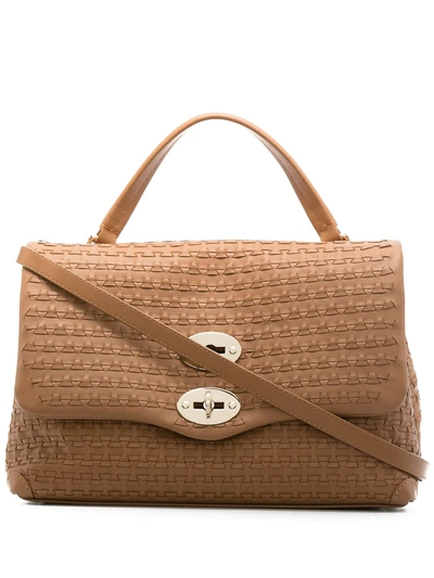 Zanellato Postina Small Leather Handbag In Brown