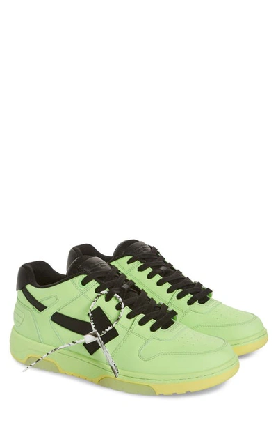 Off-white Men's Out Of Office Bicolor Leather Sneakers In Yellow Black